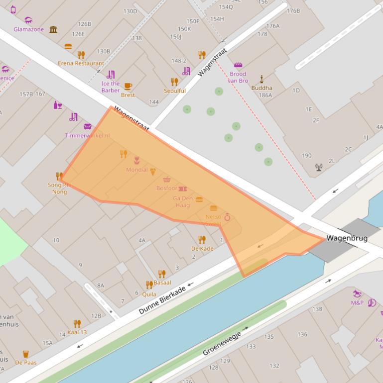 Kaart van postcodegebied 2512AW.