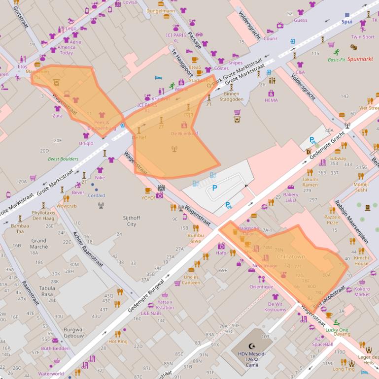 Kaart van postcodegebied 2512AX.