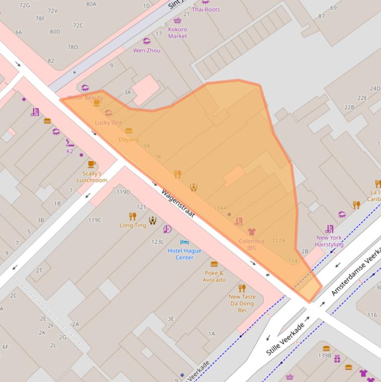 Kaart van postcodegebied 2512AZ.