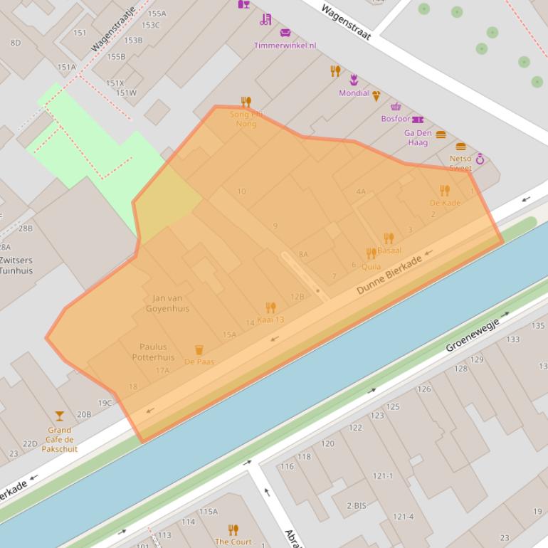 Kaart van postcodegebied 2512BC.