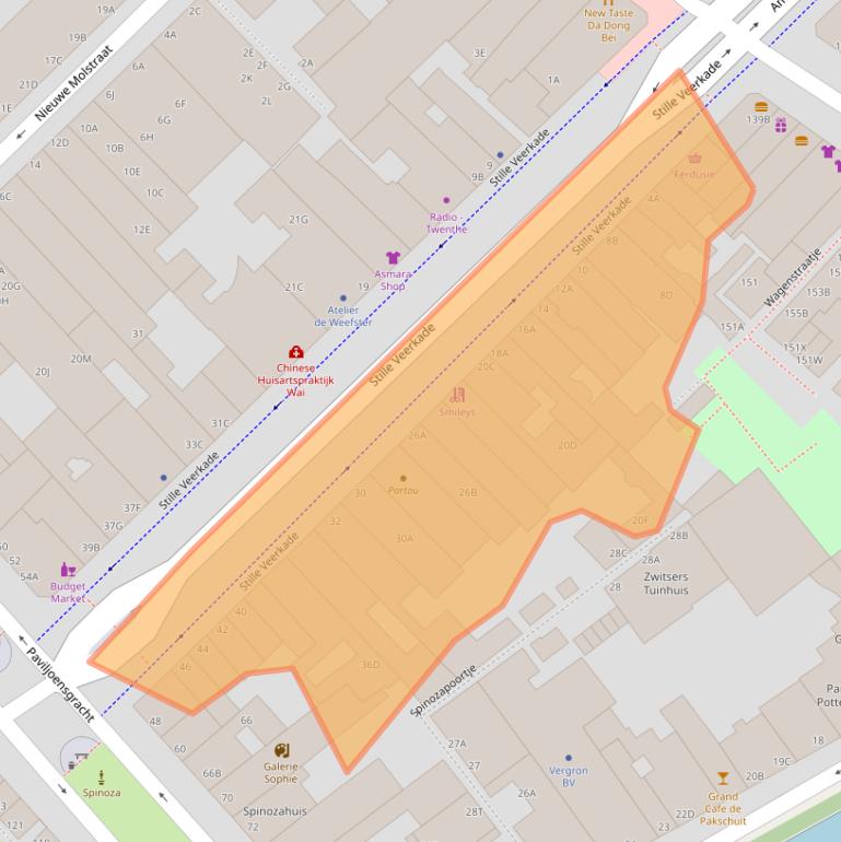 Kaart van postcodegebied 2512BG.