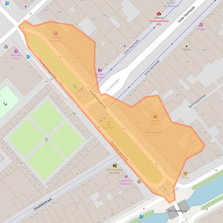 Kaart van postcodegebied 2512BR.