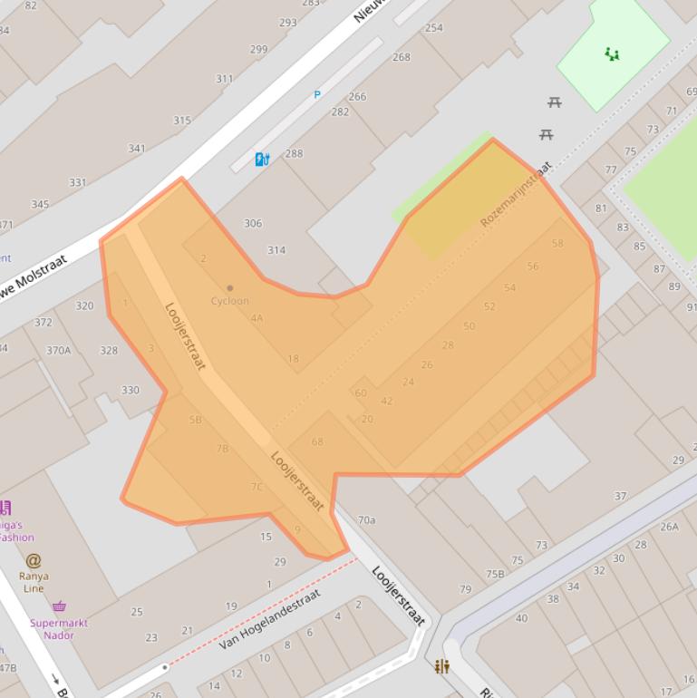 Kaart van postcodegebied 2512CK.