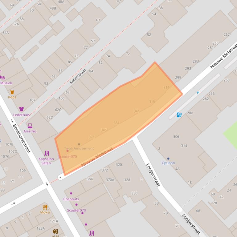 Kaart van postcodegebied 2512DK.