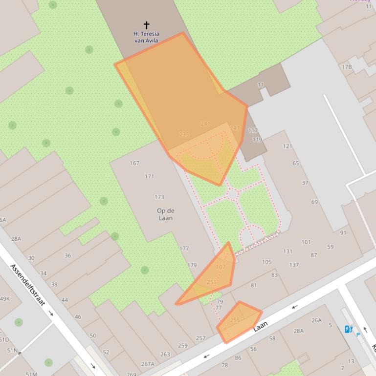 Kaart van postcodegebied 2512DT.