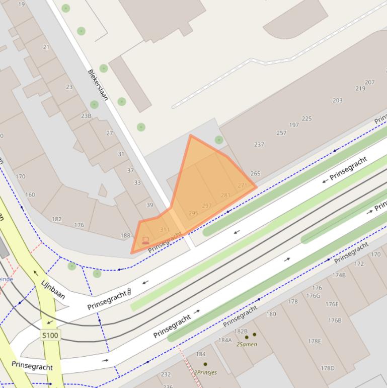 Kaart van postcodegebied 2512DV.