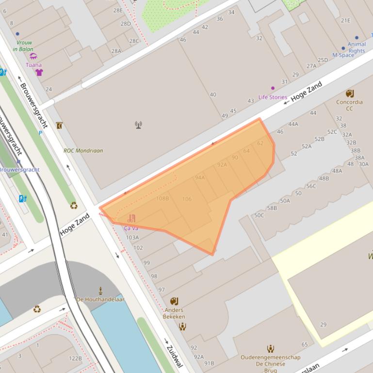 Kaart van postcodegebied 2512EN.