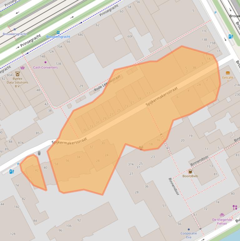 Kaart van postcodegebied 2512ES.