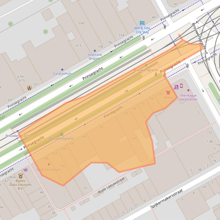 Kaart van postcodegebied 2512GB.