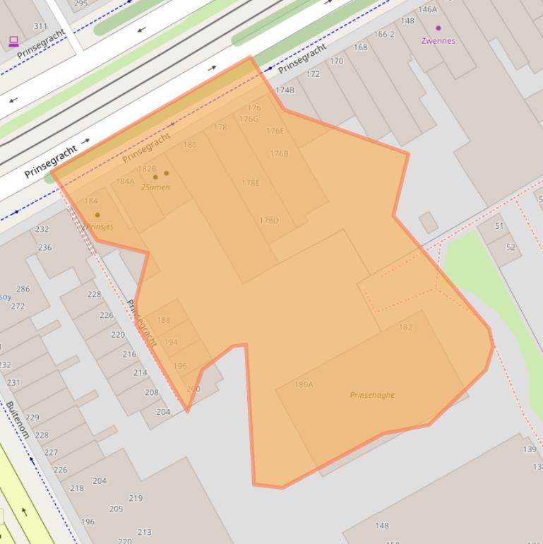 Kaart van postcodegebied 2512GG.