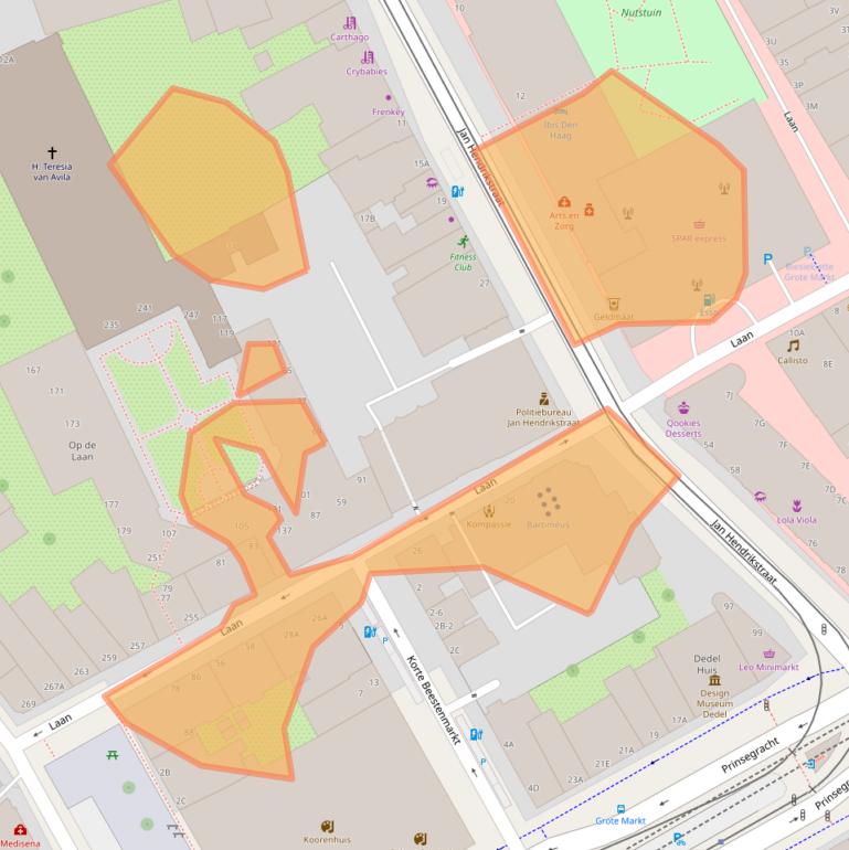 Kaart van postcodegebied 2512GN.