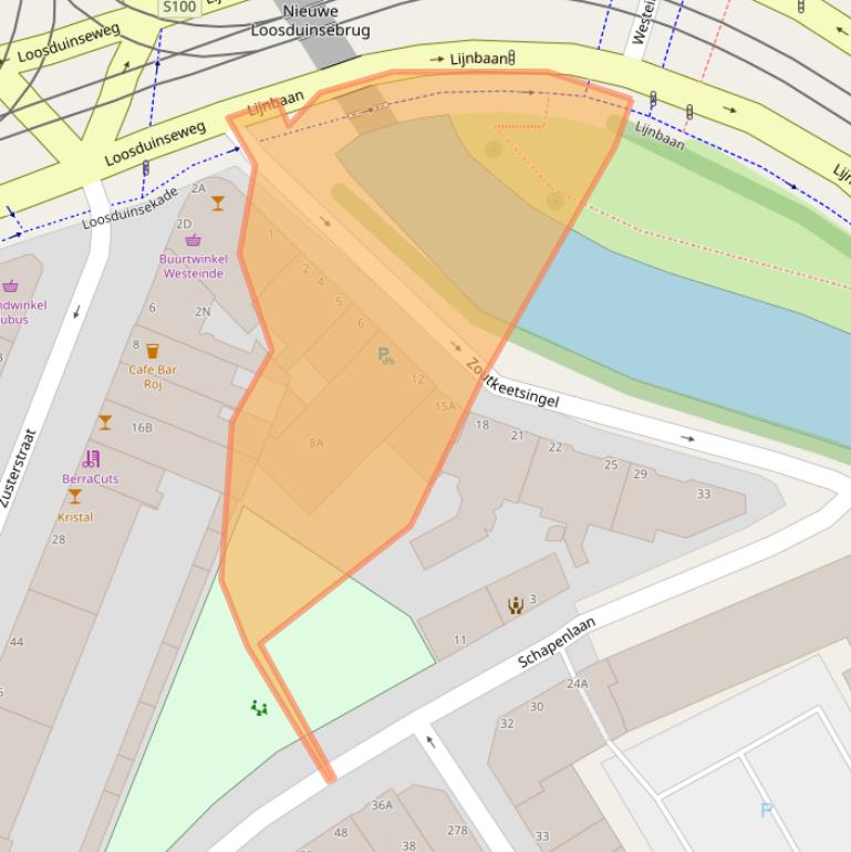 Kaart van postcodegebied 2512HL.