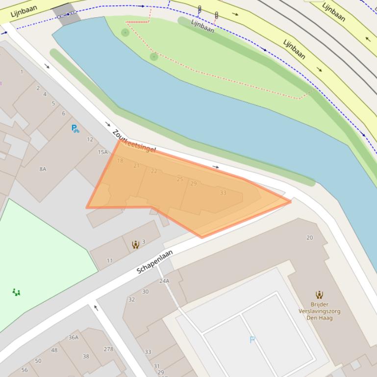 Kaart van postcodegebied 2512HM.