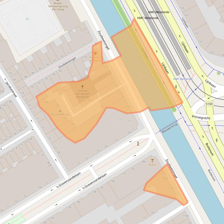 Kaart van postcodegebied 2512HR.