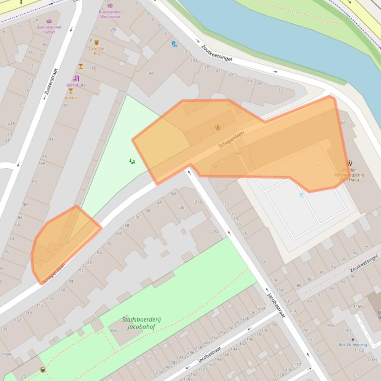 Kaart van postcodegebied 2512HT.