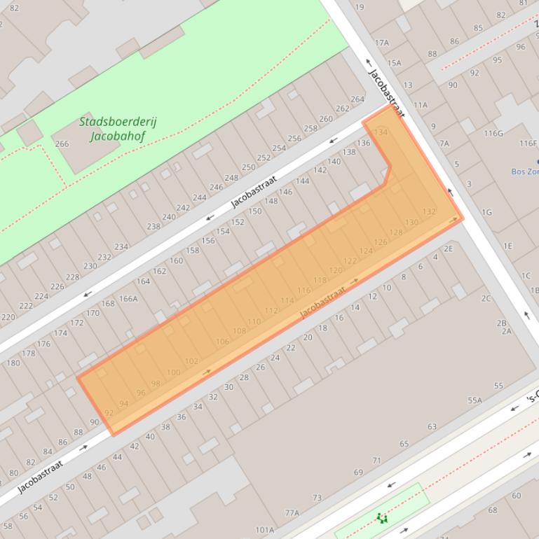 Kaart van postcodegebied 2512JC.