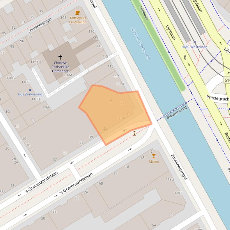 Kaart van postcodegebied 2512JH.