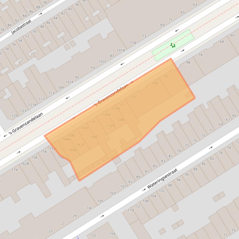 Kaart van postcodegebied 2512JP.