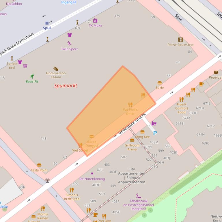 Kaart van postcodegebied 2512KB.