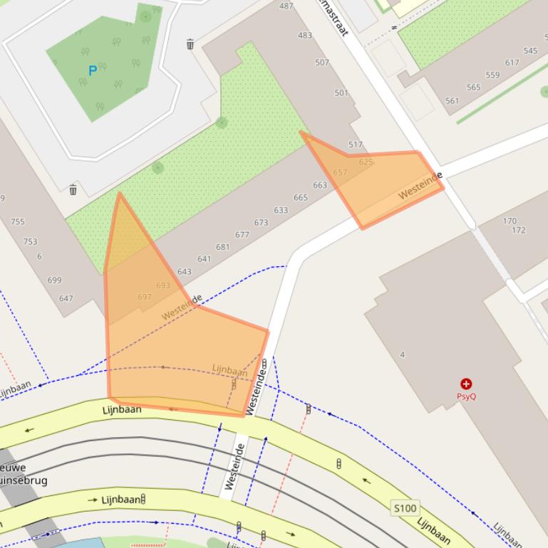 Kaart van postcodegebied 2512KK.