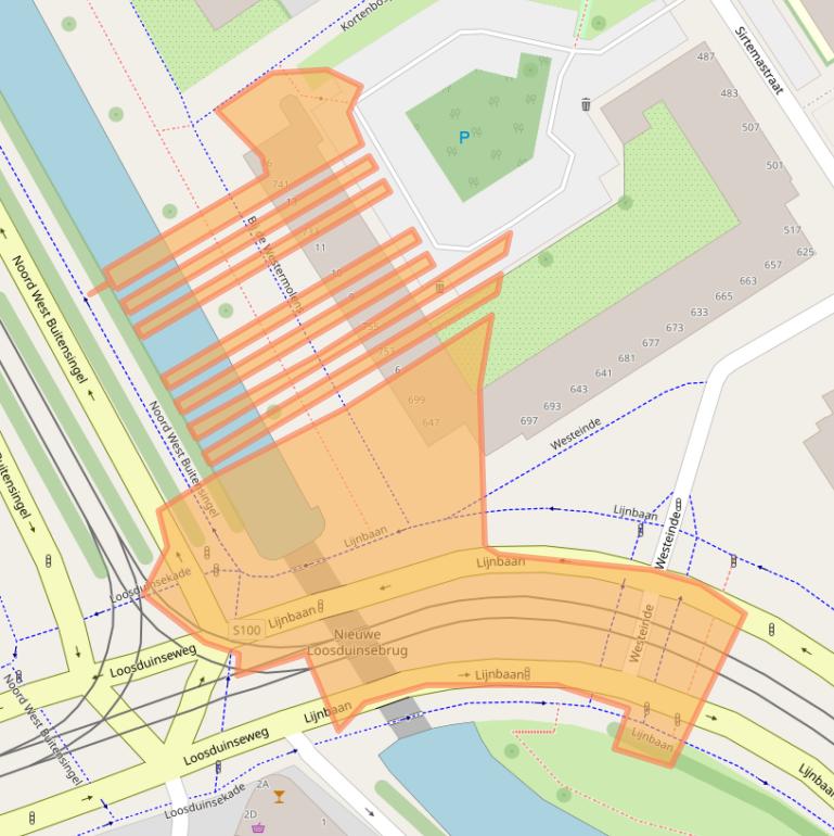 Kaart van postcodegebied 2512KM.