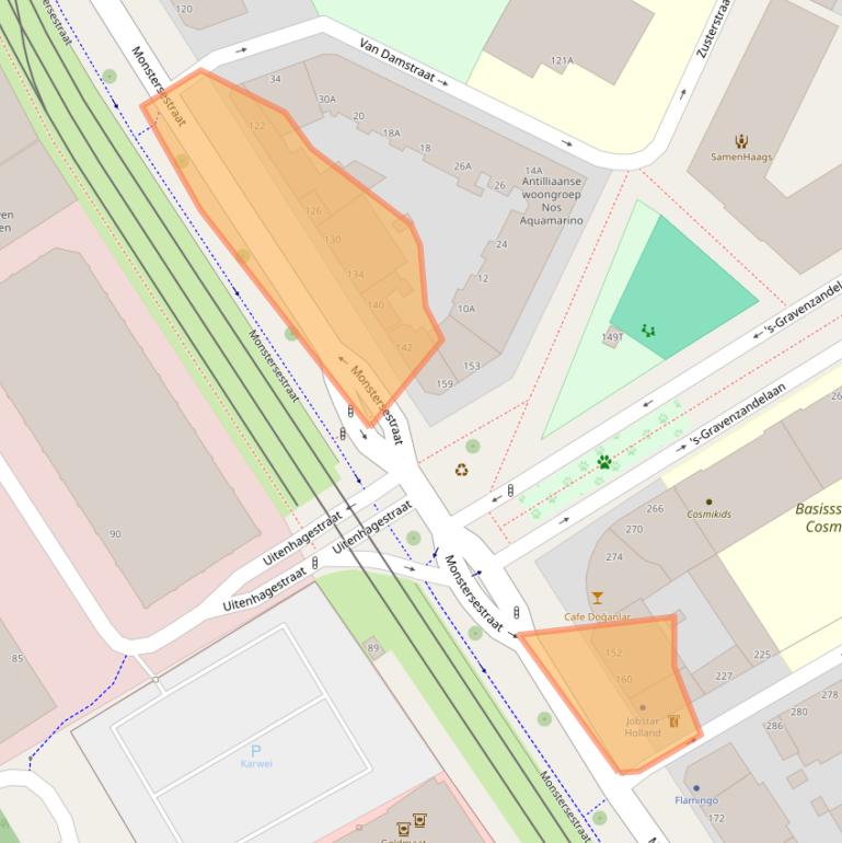 Kaart van postcodegebied 2512PD.