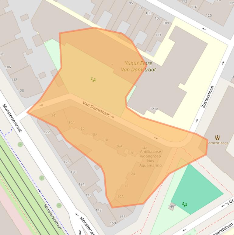 Kaart van postcodegebied 2512PG.