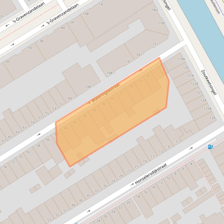 Kaart van postcodegebied 2512PM.