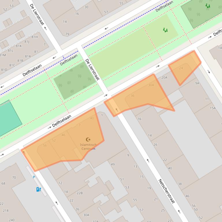 Kaart van postcodegebied 2512RG.