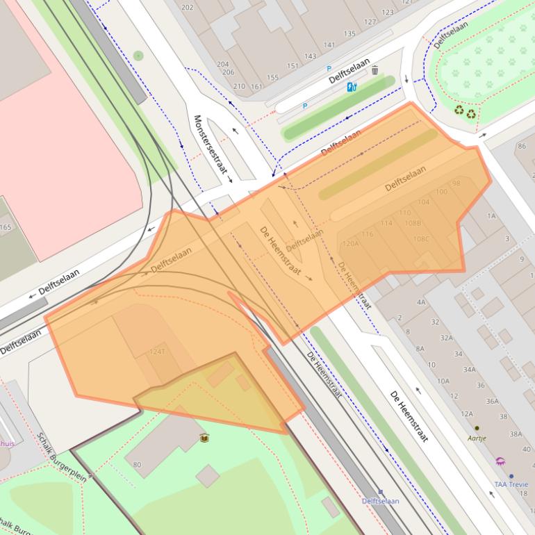 Kaart van postcodegebied 2512RJ.