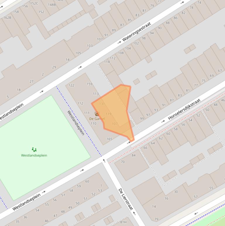 Kaart van postcodegebied 2512RM.