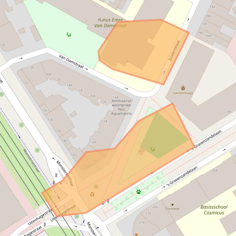 Kaart van postcodegebied 2512TL.