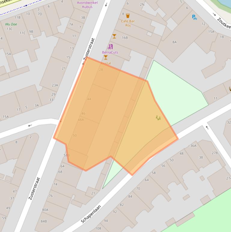 Kaart van postcodegebied 2512TN.