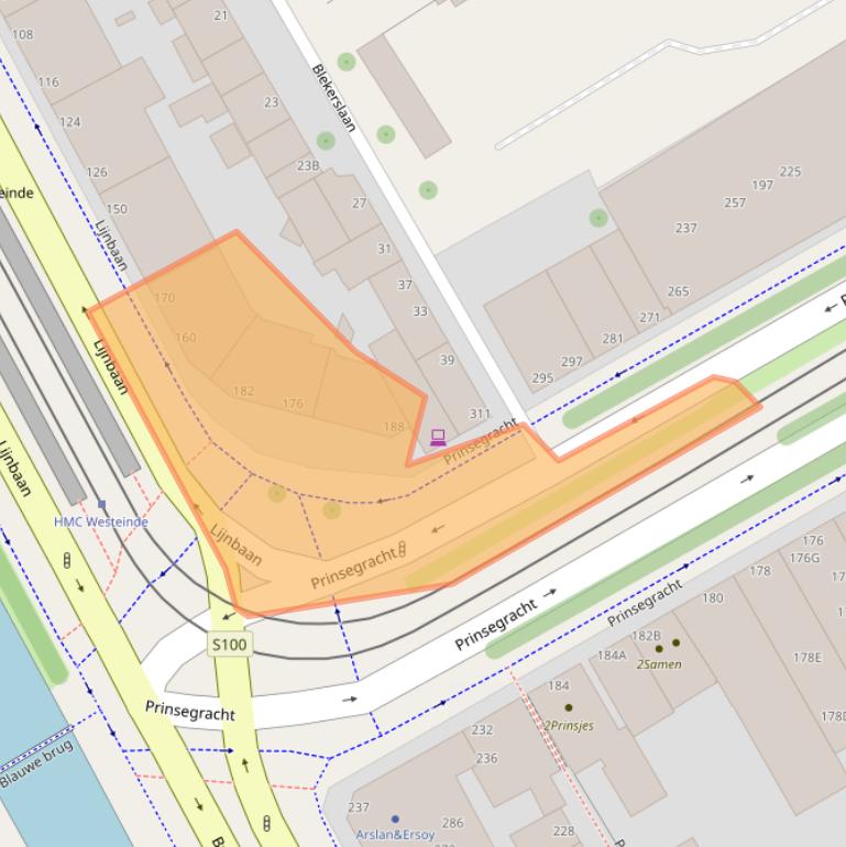 Kaart van postcodegebied 2512VD.