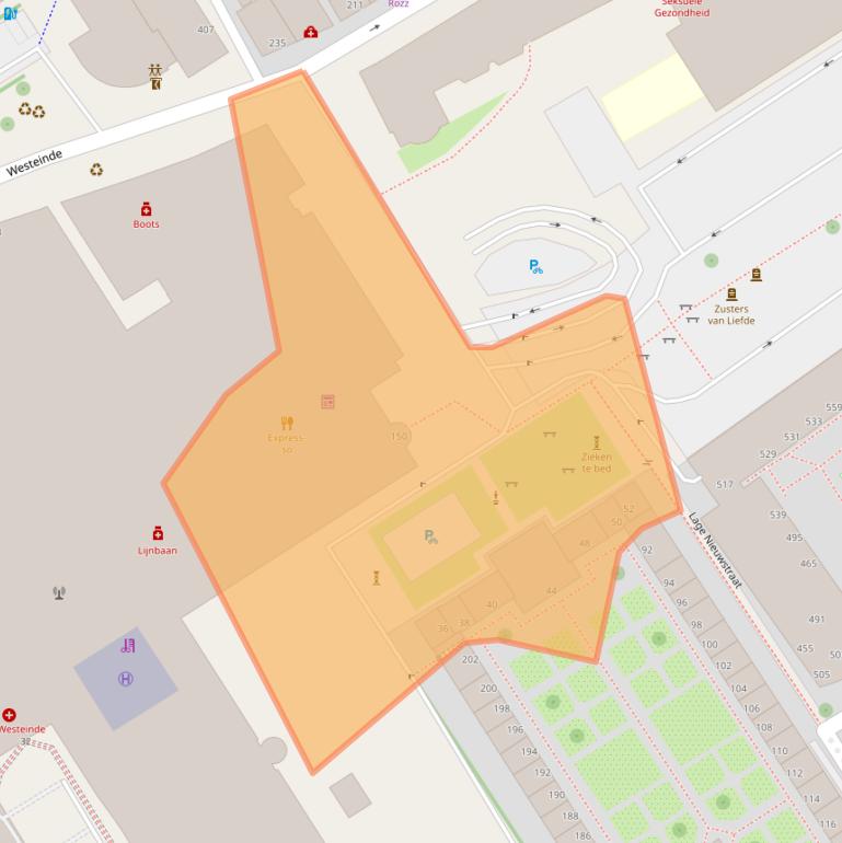 Kaart van postcodegebied 2512VJ.