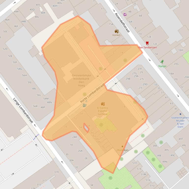 Kaart van postcodegebied 2512VR.