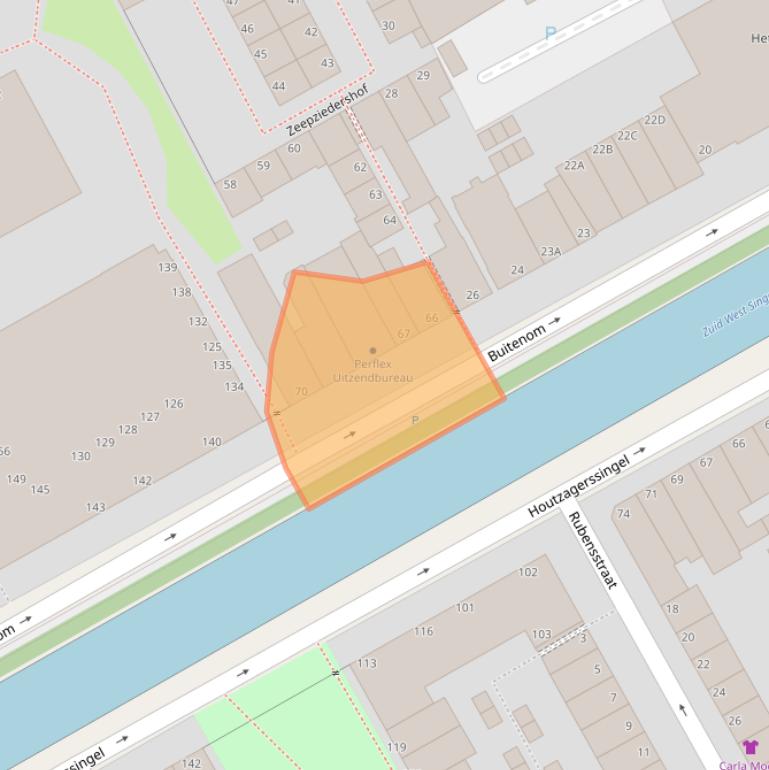 Kaart van postcodegebied 2512XC.