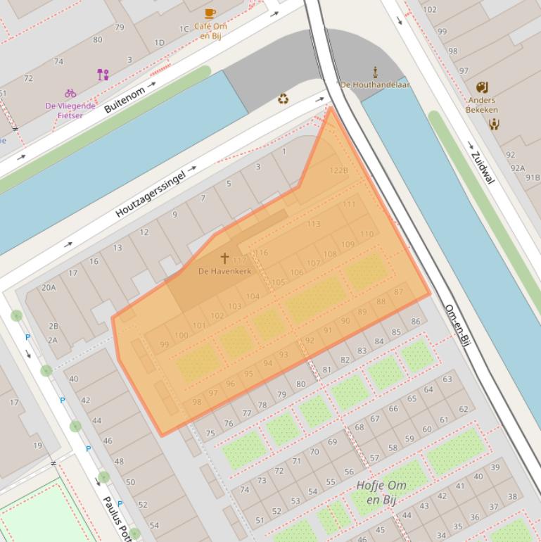 Kaart van postcodegebied 2512XP.