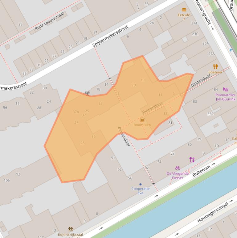 Kaart van postcodegebied 2512XX.