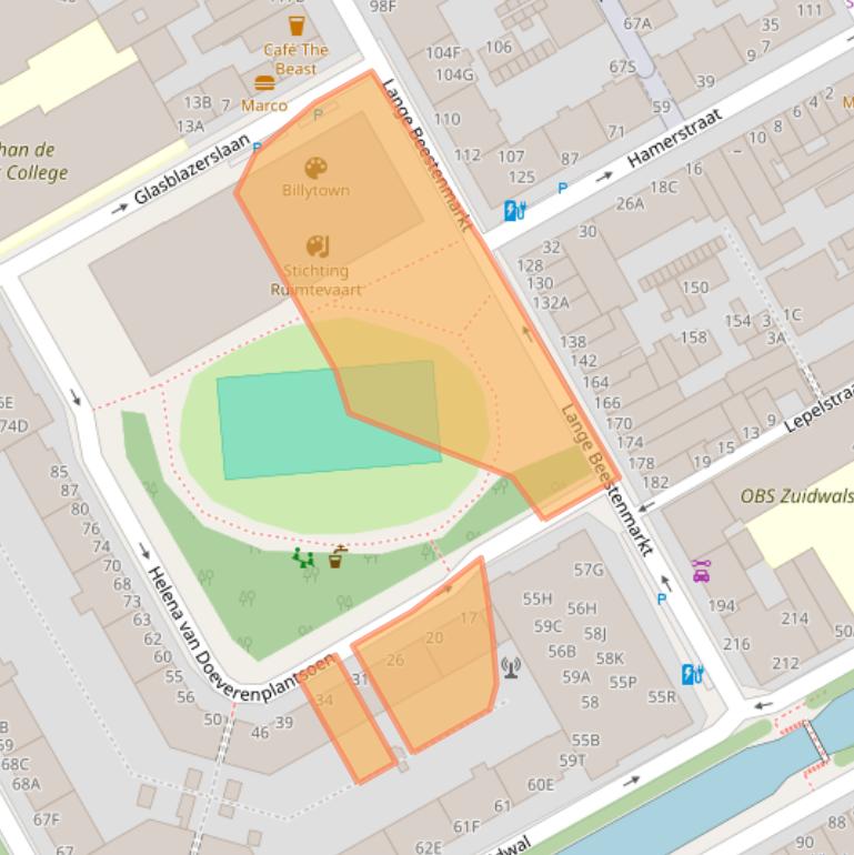 Kaart van postcodegebied 2512ZB.