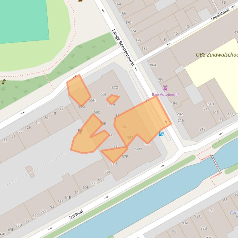 Kaart van postcodegebied 2512ZH.