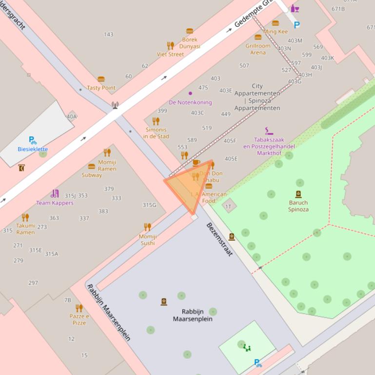 Kaart van postcodegebied 2512ZZ.