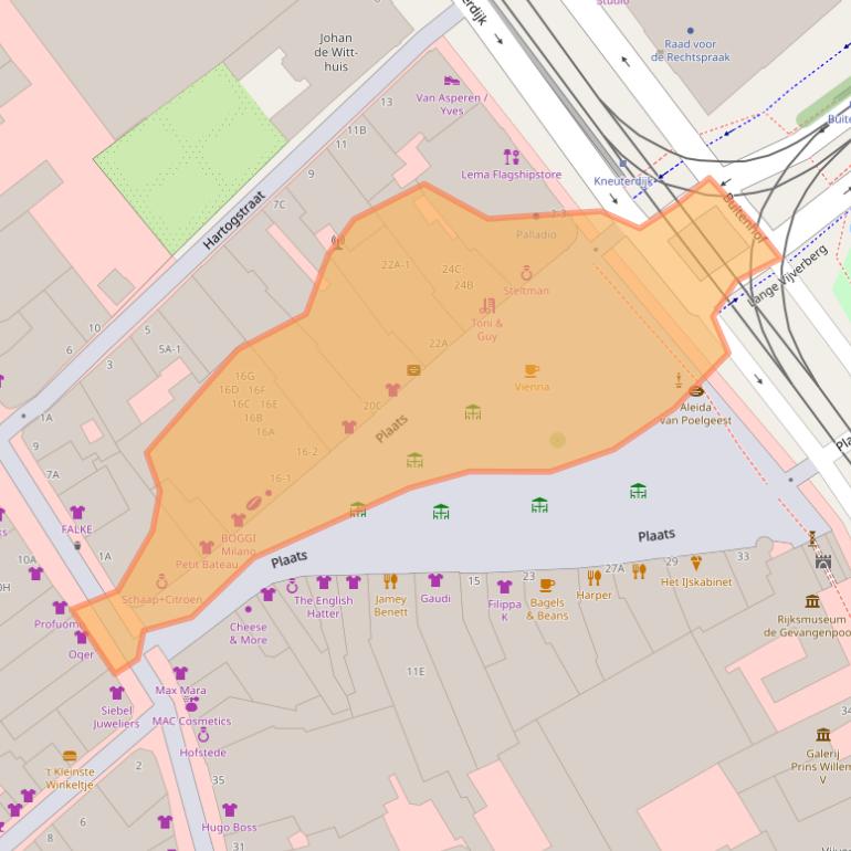 Kaart van postcodegebied 2513AE.
