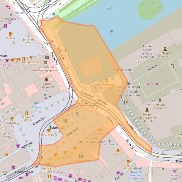 Kaart van postcodegebied 2513AG.