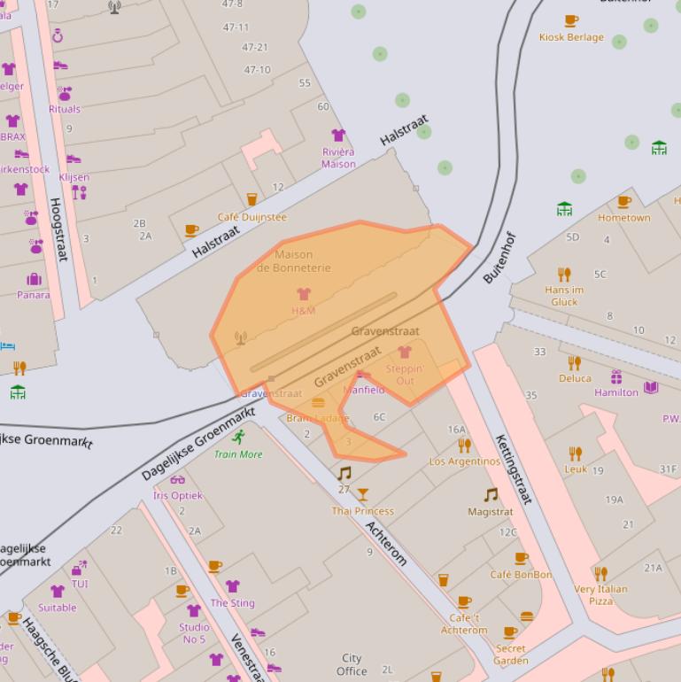 Kaart van postcodegebied 2513AK.