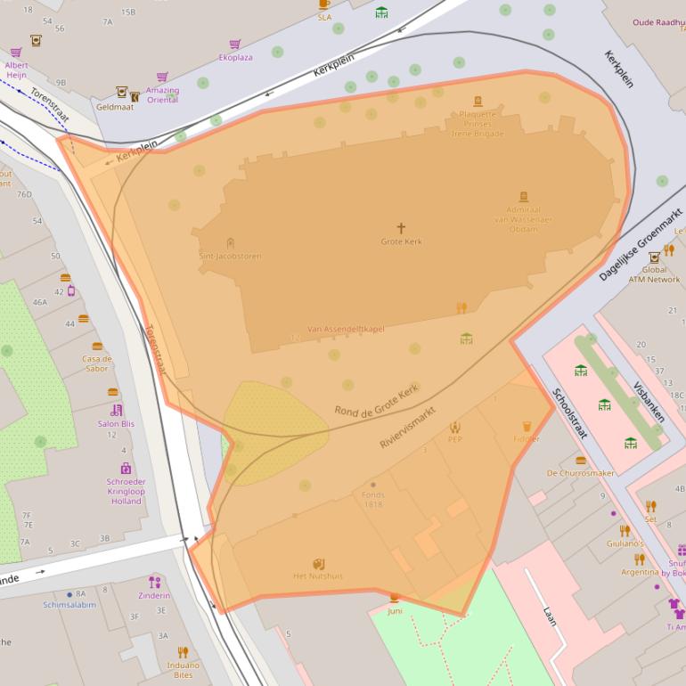 Kaart van postcodegebied 2513AM.