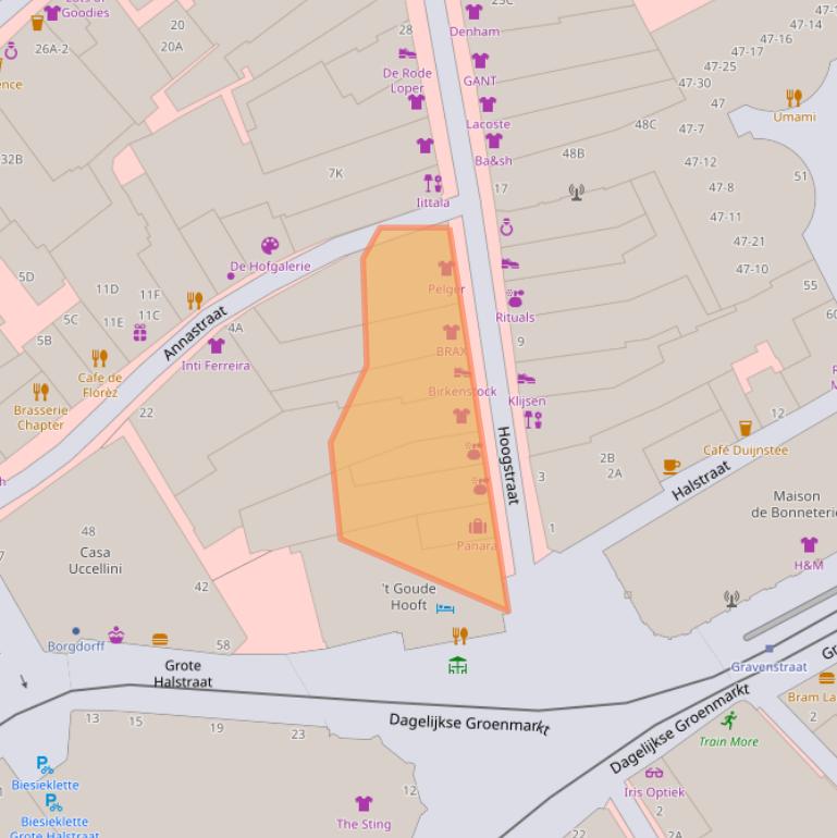 Kaart van postcodegebied 2513AR.