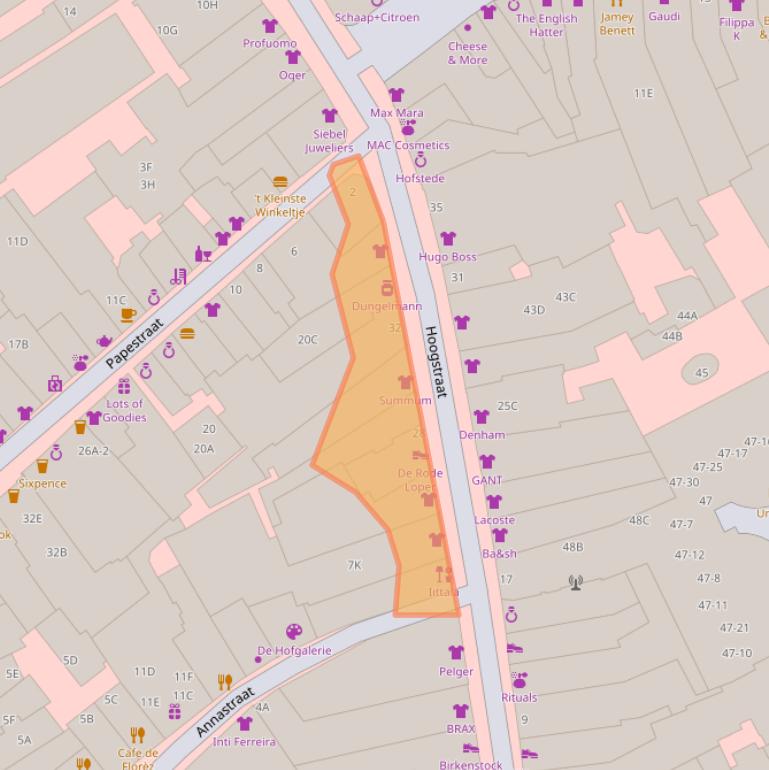 Kaart van postcodegebied 2513AS.