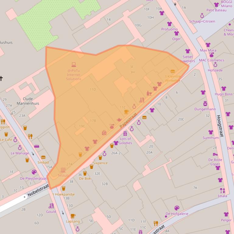 Kaart van postcodegebied 2513AV.