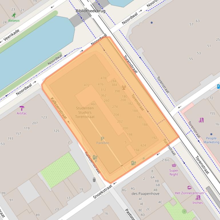 Kaart van postcodegebied 2513DR.